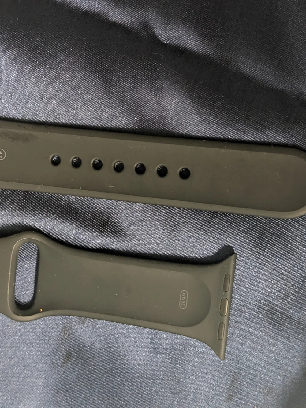 Black Silicone Replacement Wristband for Applewatch